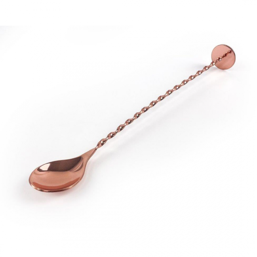 Copper Plated Cocktail Spoon With Masher (3579)