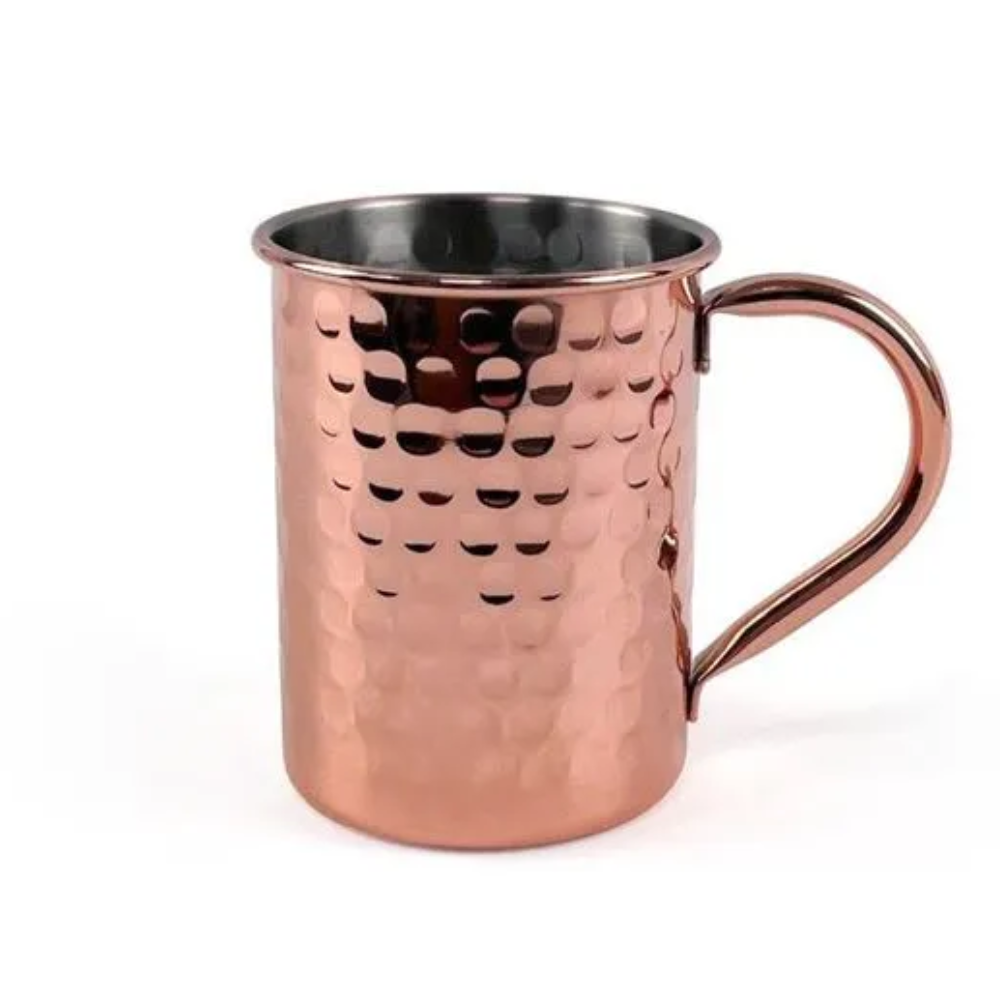 Copper Plated Hammered Mug 400ml (3980)